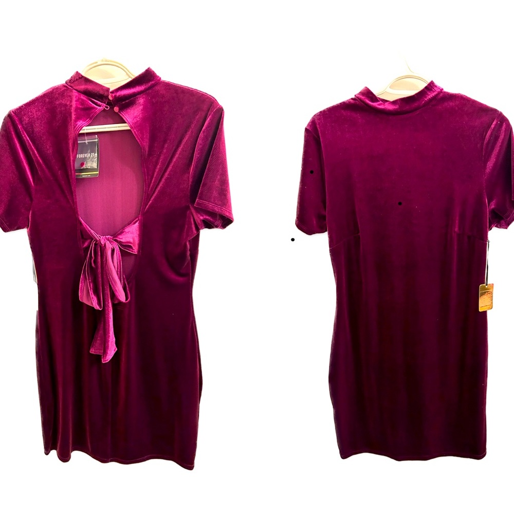 Cute velvet mini dress